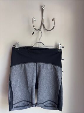 lululemon athletica Black and Gray Women's Bike Shorts